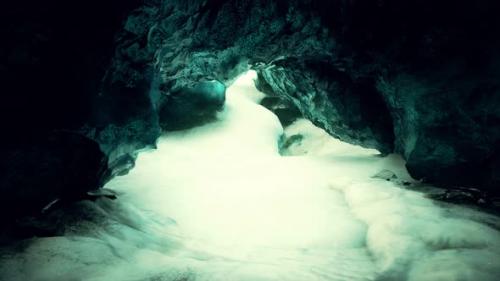 Videohive - Blue Crystal Ice Cave Beneath the Glacier in Iceland - 42558481 - 42558481