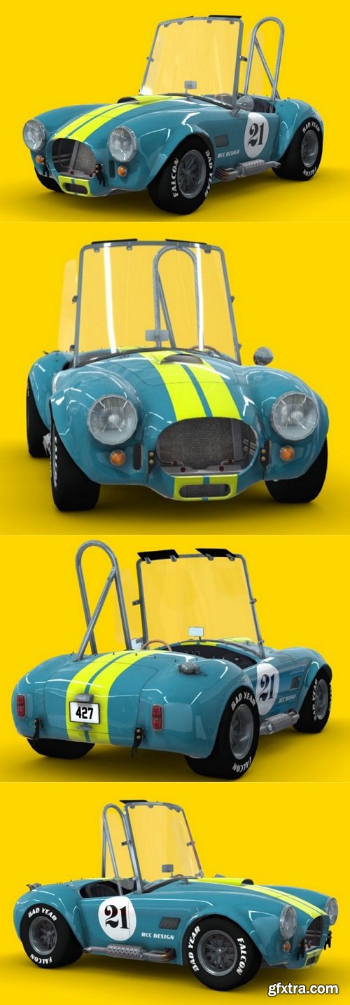 Cartoon Car Kobra 3D Model