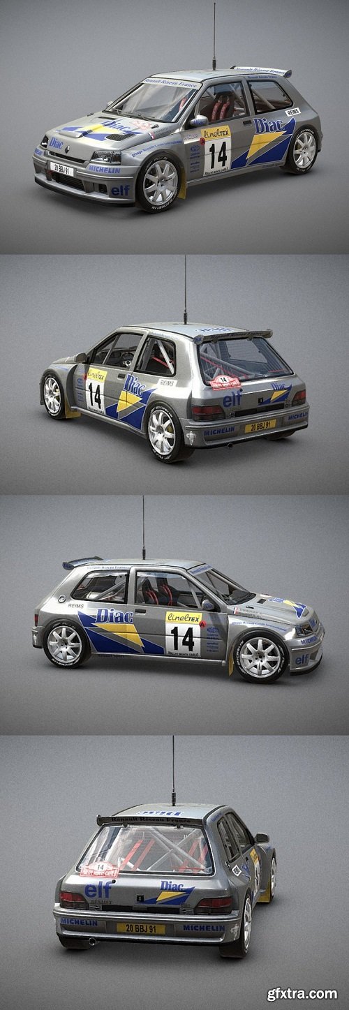 Renault Maxi Clio 3D Model