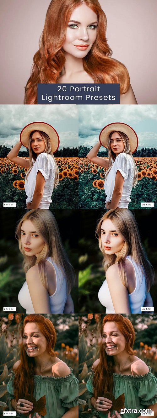 20 Portrait Lightroom Presets R2MTRHQ