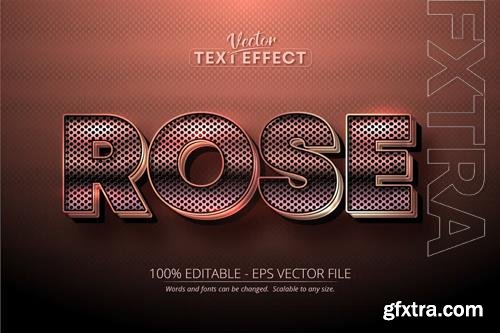 Rose Gold - Editable Text Effect, Font Style