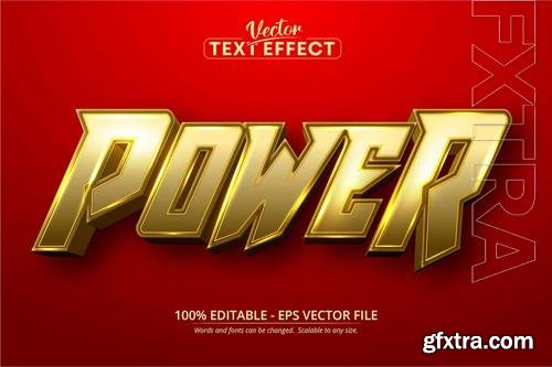 Power - Editable Text Effect, Gold Font Style