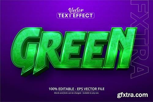 Green - Editable Text Effect, Font Style