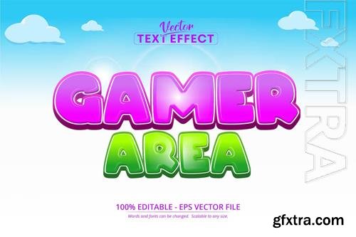 Gamer Area - Editable Text Effect, Font Style