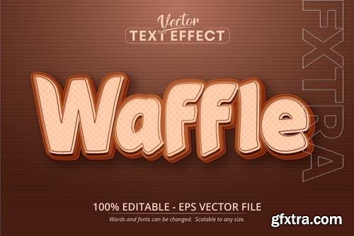 Waffle - editable text effect, cartoon font style