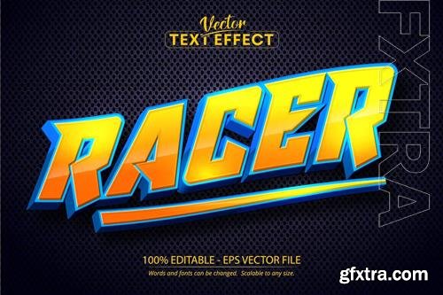 Racer - editable text effect, font style