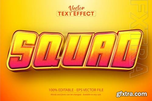 Squad - editable text effect, sports font style