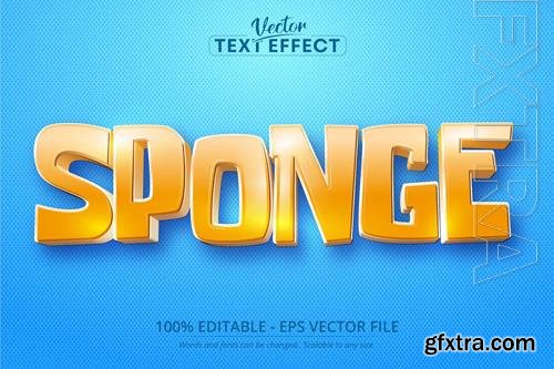 Sponge - editable text effect, cartoon font style