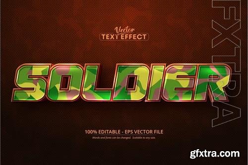 Soldier - editable text effect, font style