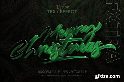 Merry Christmas - editable text effect, font style vol 18