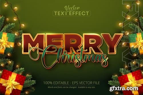 Merry Christmas - editable text effect, font style vol 16