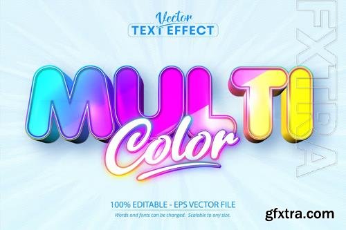 Multicolor - editable text effect, font style