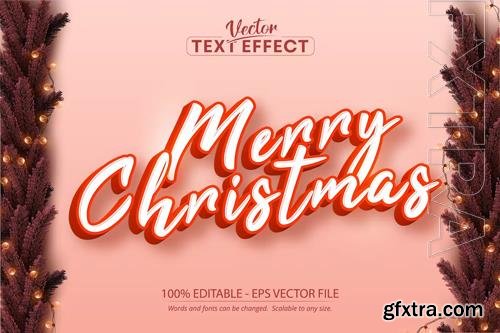 Merry Christmas - editable text effect, font style vol 17