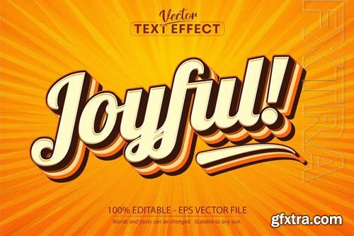 Joyful - editable text effect, vintage font style