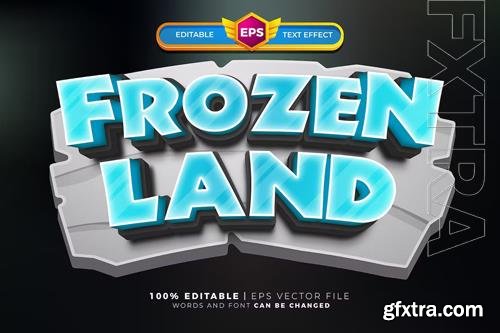 Frozen Land 3D Text Effect