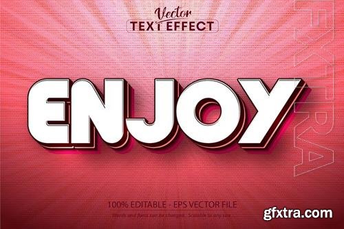 Enjoy - editable text effect, cartoon font style