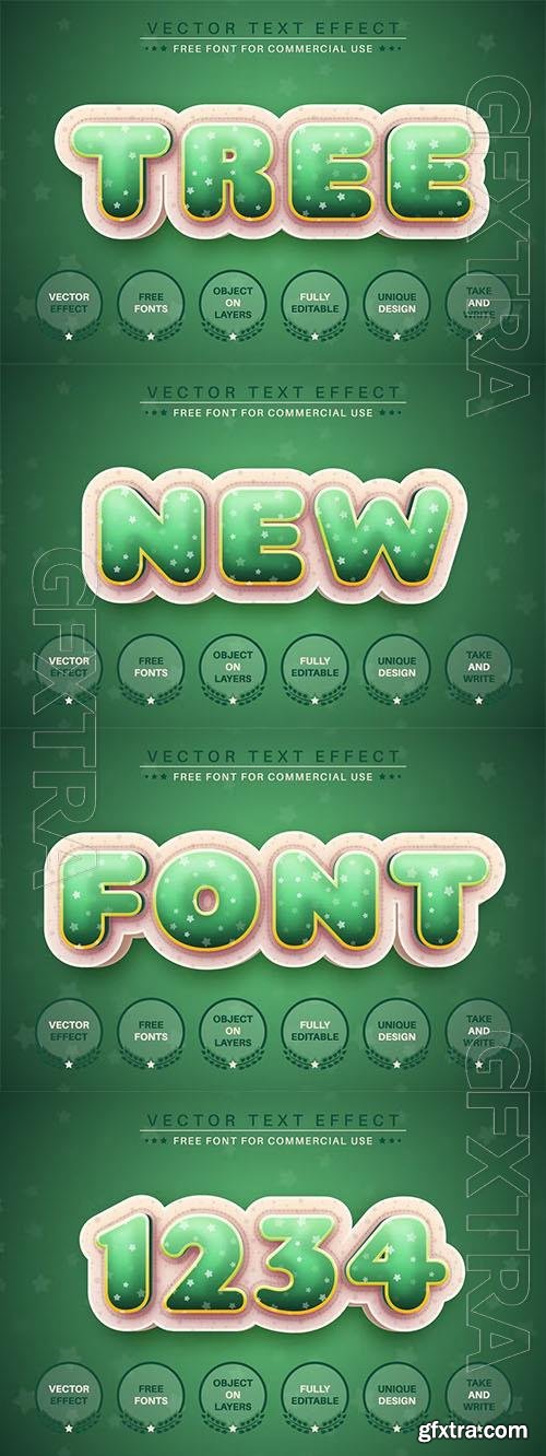 Fir Tree - editable text effect, font style