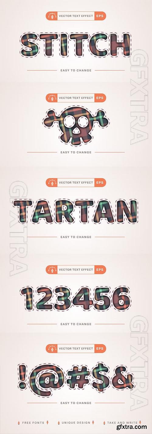 Tartan - Editable Text Effect, Font Style