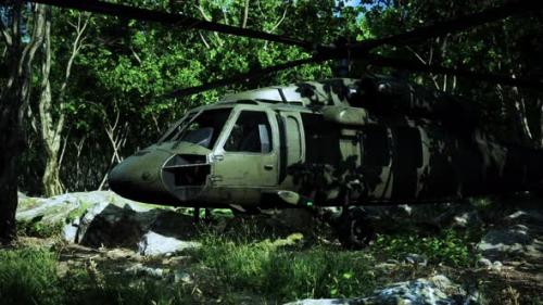 Videohive - Military Helicopter in Deep Jungle - 42570026 - 42570026