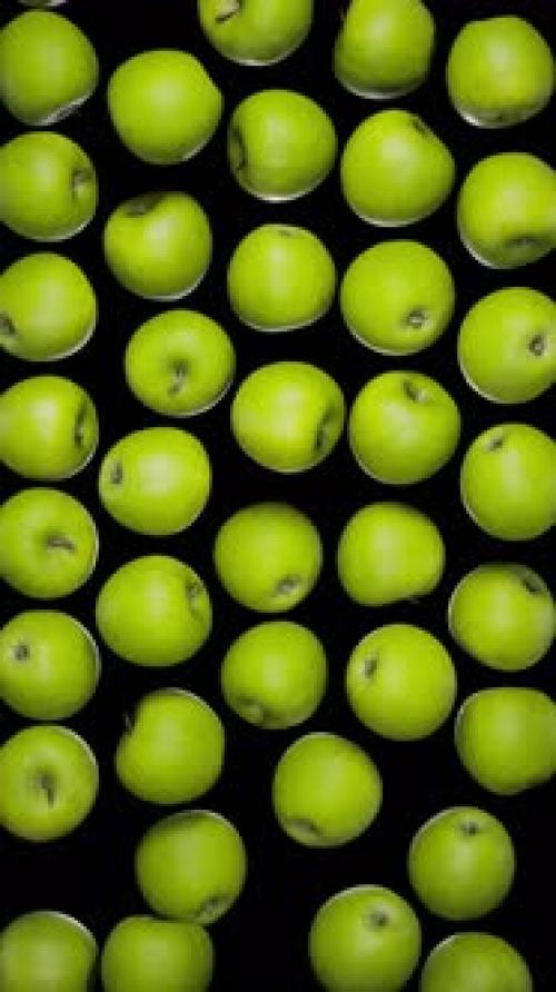 Videohive - Vertical Falling Green Apples on Alpha - 42509332 - 42509332