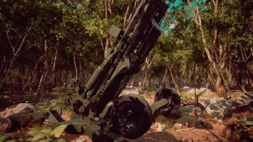 Videohive - Big Gun Cannon in the Forest - 42569632 - 42569632