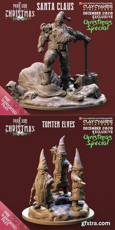 Dark side of Christmas - Santa Claus and Tomten Elves – 3D Print