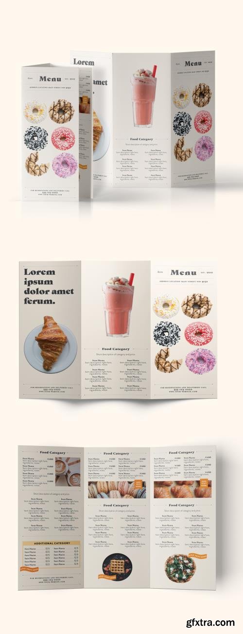 Trifold Café & Bakery Menu Layout 519227451