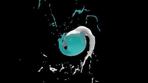 Videohive - Super Slow motion Closeup Milk Splashing Blend mixed. 4K. Animation . Selective Focus - 42244242 - 42244242