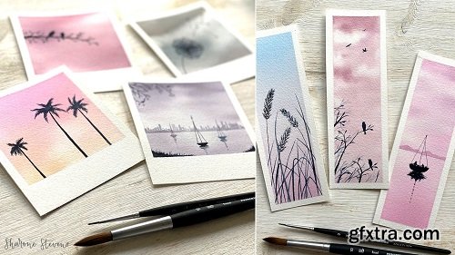 Relaxing Watercolour Projects for Beginners: Simple Skies & Silhouettes