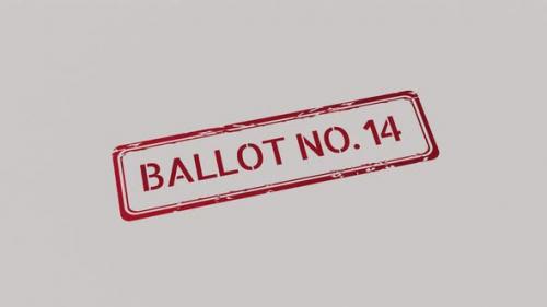 Videohive - BALLOT NUMBER 14 Stamp - 42509671 - 42509671