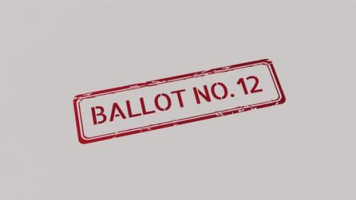 Videohive - BALLOT NUMBER 12 Stamp - 42509674 - 42509674