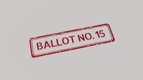 Videohive - BALLOT NUMBER 15 Stamp - 42509675 - 42509675