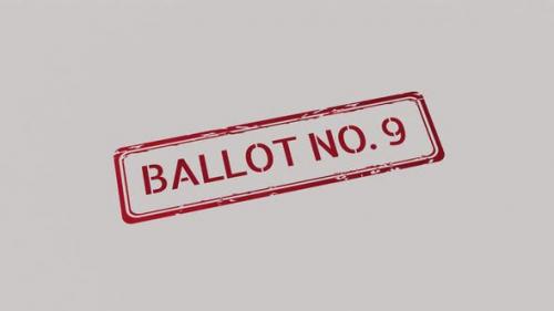 Videohive - BALLOT NUMBER 9 Stamp - 42509676 - 42509676