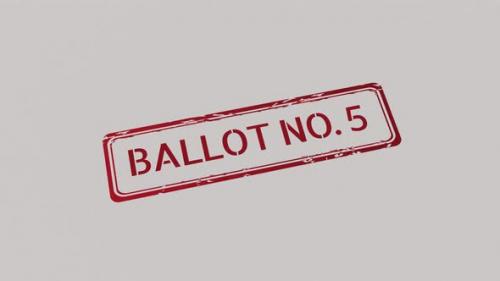 Videohive - BALLOT NUMBER 5 Stamp - 42509682 - 42509682