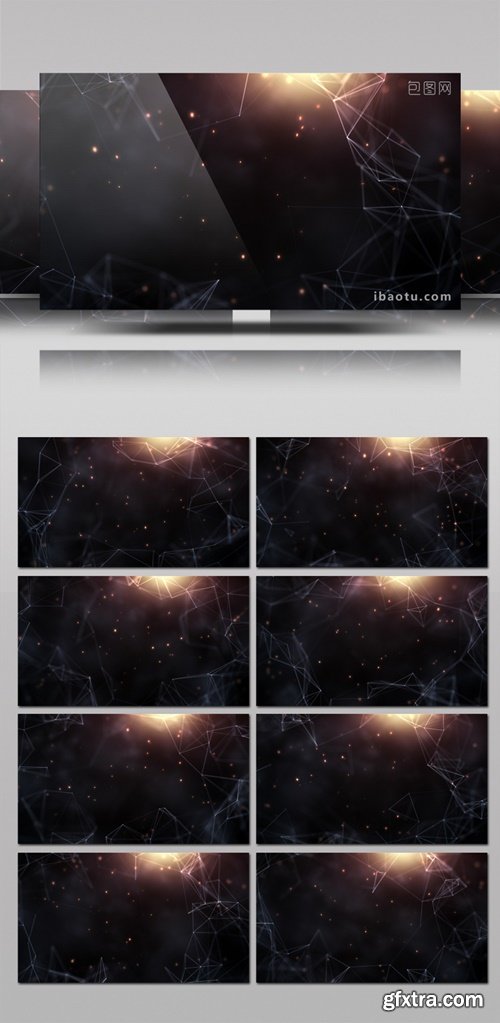 Particle Sparkle Rising Dot Line Background Loop Video 1478741