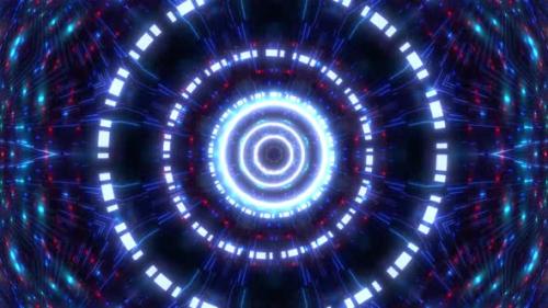 Videohive - Abstract flickering neon light cyber Pattern circle art background - 42510209 - 42510209