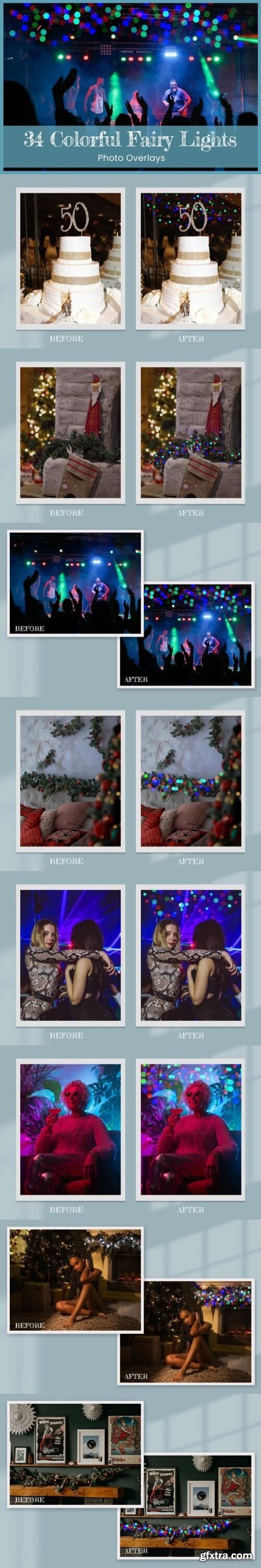 34 Colorful Fairy Light Photoshop Bokeh