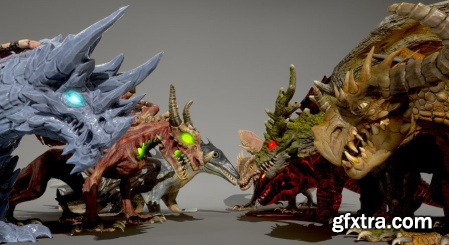 Unreal Engine Marketplace - ELEMENTAL DRAGONS PACK (4.15 - 4.27, 5.0 - 5.1)