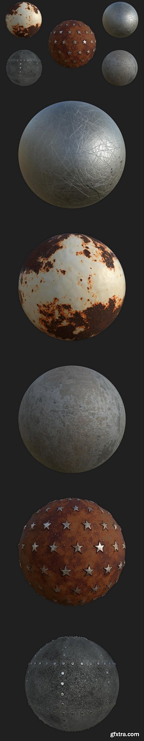 Grunge Metal Texture Pack 3D Model