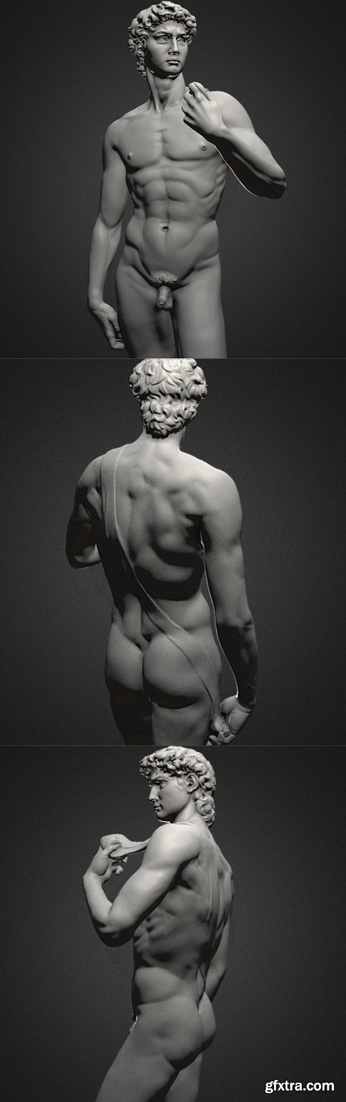 David Statue by Michelangelo 3D Model