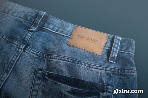 Jeans Denim Label Mockup G2T5JXK