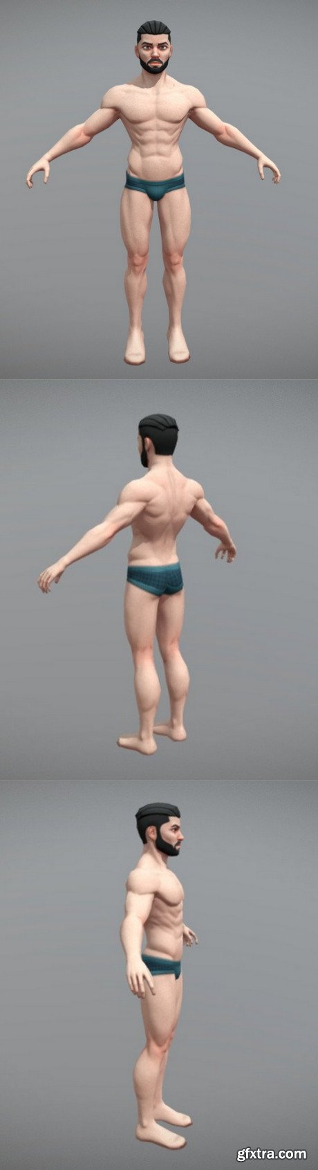 Stylized Male Character 3D Model