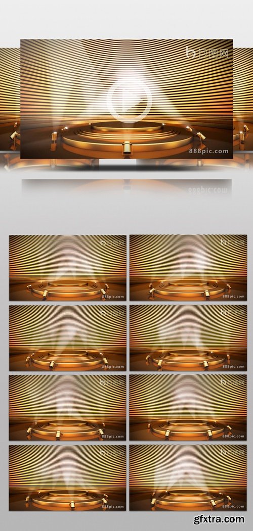 Resplendent Rotating Stage Loop Background HD Video 142808