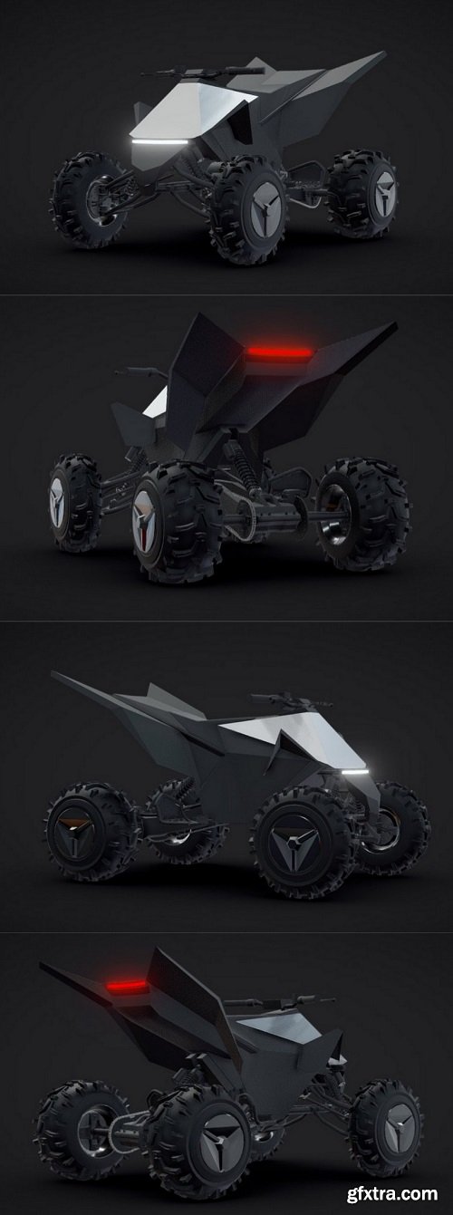 Tesla Cyber quad 3D Model