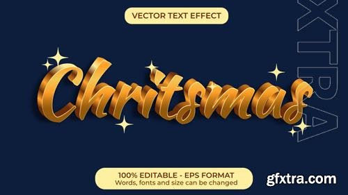 Vector text effect merry cristmas and happy new year vol 2