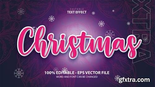 Vector text effect merry cristmas and happy new year vol 4