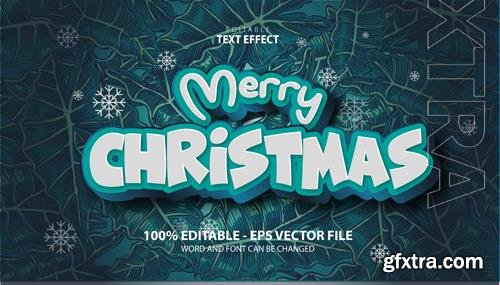 Vector text effect merry cristmas and happy new year vol 11