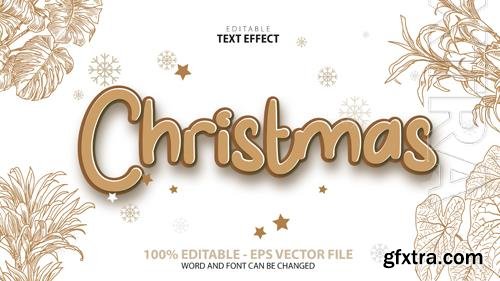 Vector text effect merry cristmas and happy new year vol 7