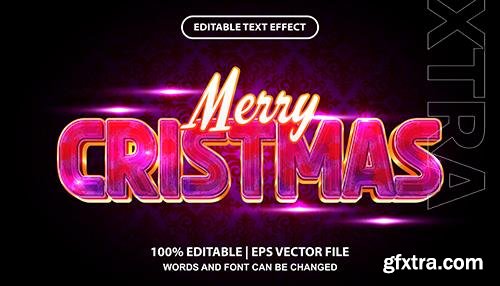 Vector text effect merry cristmas and happy new year vol 12