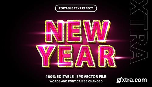 Vector new year editable text effect template